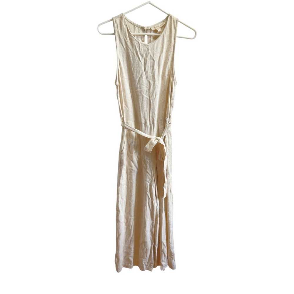 Sleeveless Cream Jumpsuit Dress